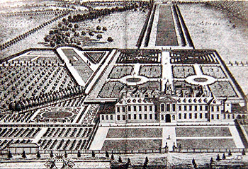 Wrest Park and the gardens about 1705 [L33-143]